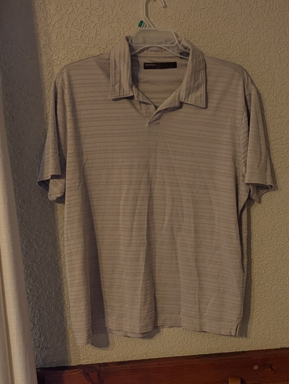 Perry Ellis Men's Short Sleeve Polo Shirt in Beige